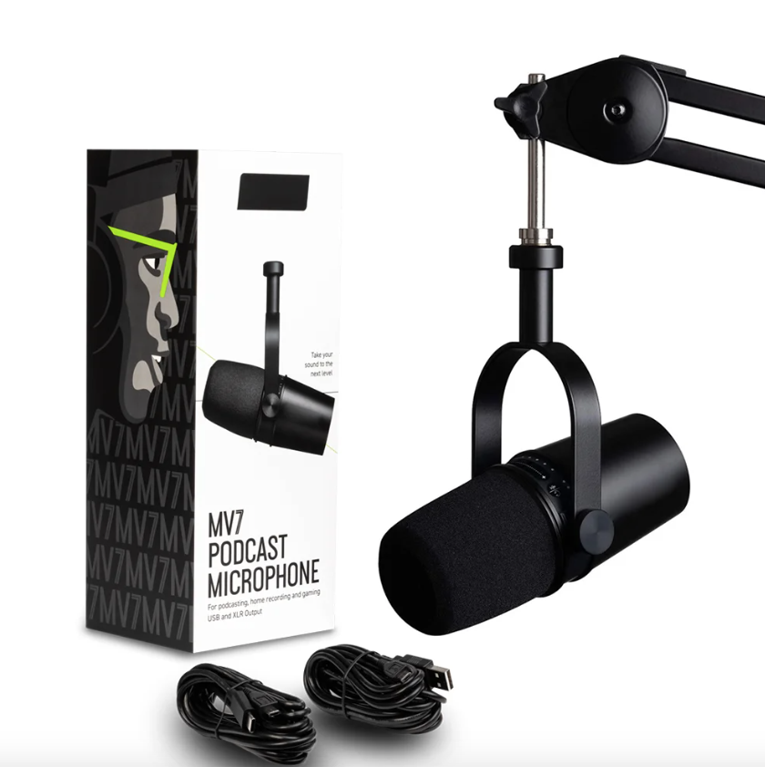 MV7 Microfono Dinamico Professionale per Podcasting, Live Streaming e Registrazione di Suono di Alta Qualità