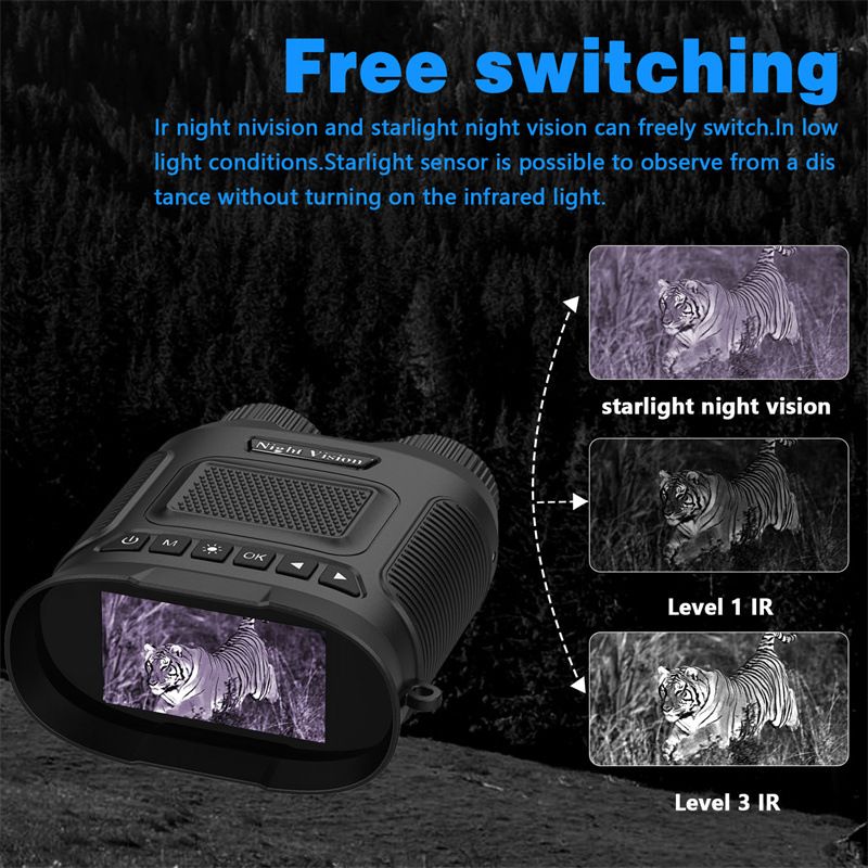 Binocolo DT29 Visione Notturna Infrarossi 850nm 1080P HD Zoom Digitale 8X per Osservazione Fauna Selvatica e Visione delle Stelle Perfetto per Attrezzatura Outdoor