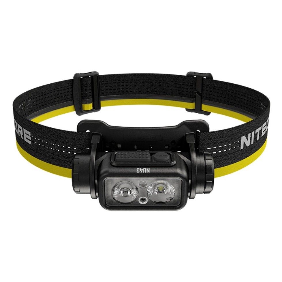 NITECORE NU43 torcia frontale ricaricabile 1400 lumen luce bianca e rossa batteria 3400mAh illuminazione potente per campeggio all'aperto e escursioni attrezzatura essenziale