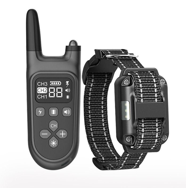 Collare d'Addestramento per Cani Impermeabile Ricaricabile con Display LCD e Telecomando Ideale per Addestramento All'aperto e Correzione Comportamento Canino Sicuro per Tutte le Taglie 800m