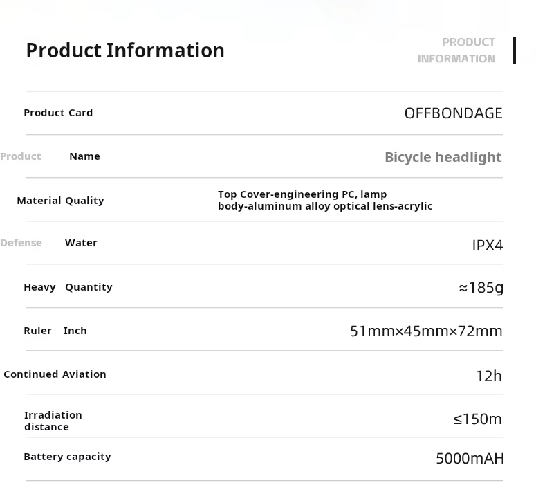 Faro anteriore per bicicletta 1000 lumen, luce per bici ricaricabile USB, lampada MTB e ciclismo su strada, accessori per bicicletta