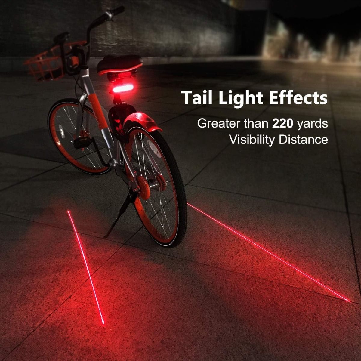C1 Luce posteriore LED ricaricabile per bici - Telecomando, Luci di svolta, Avviso di corsia a terra, Facile installazione per luce di avvertimento di sicurezza in bicicletta