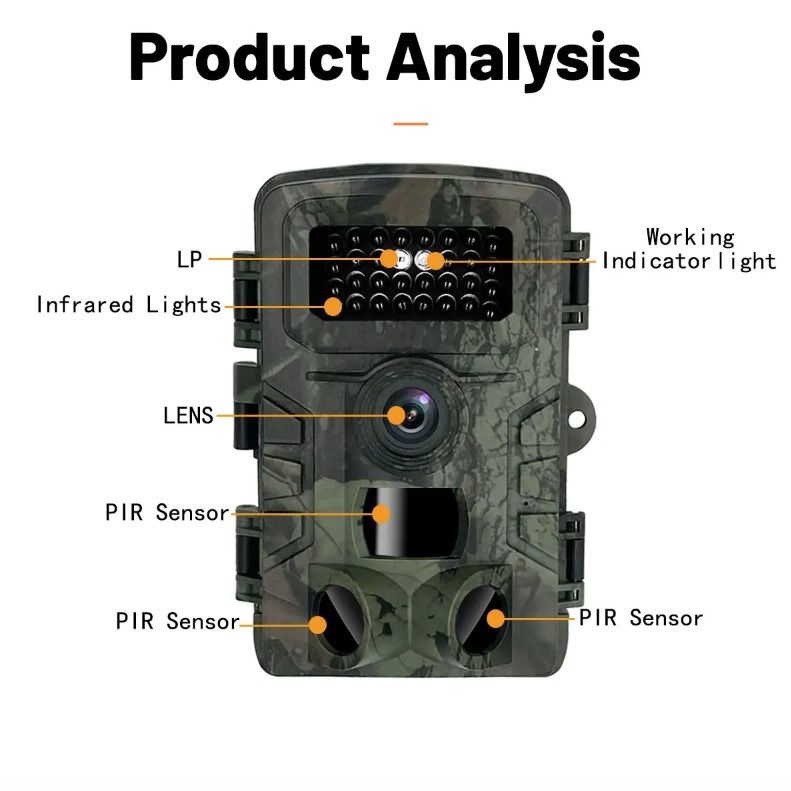 Fotocamera da trail PR700 con visione notturna a infrarossi e trigger rapido per monitoraggio della fauna selvatica e sicurezza domestica