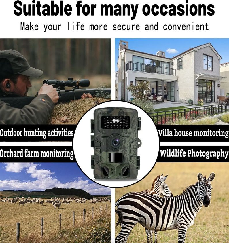 Fotocamera da trail PR700 con visione notturna a infrarossi e trigger rapido per monitoraggio della fauna selvatica e sicurezza domestica