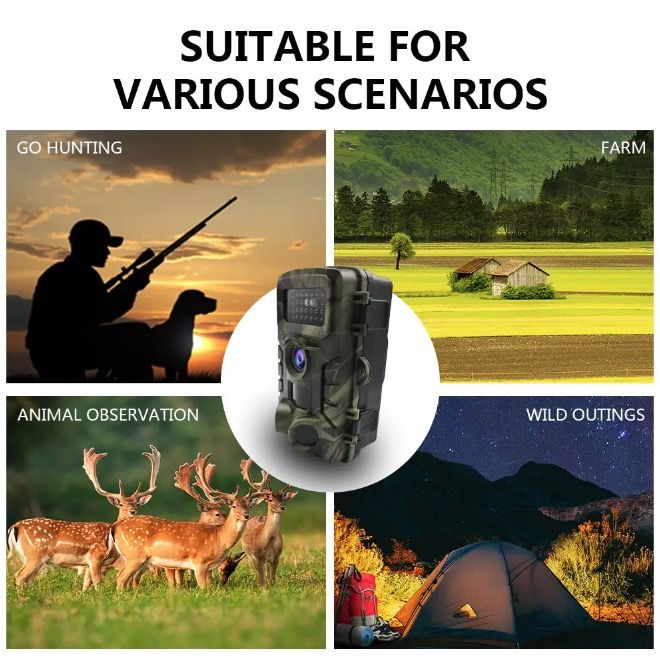Fotocamera da trail PR700 con visione notturna a infrarossi e trigger rapido per monitoraggio della fauna selvatica e sicurezza domestica