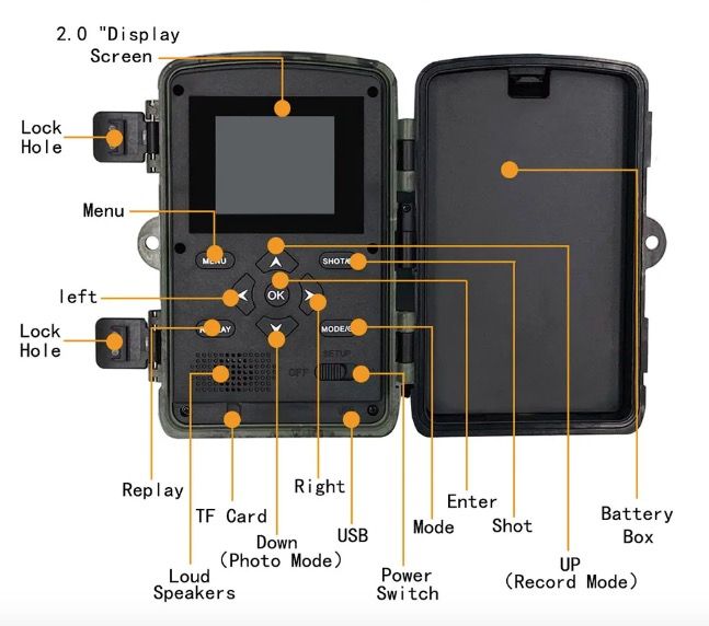 Fotocamera da trail PR700 con visione notturna a infrarossi e trigger rapido per monitoraggio della fauna selvatica e sicurezza domestica