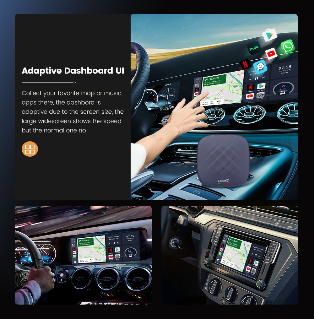 CarlinKit CarPlay Ai Box QCM6125 Android 12 Streaming Box 8G 128G Connettività Wireless Compatibile CarPlay OEM IPTV Netflix Trasforma Infotainment Auto con Intrattenimento Illimitato