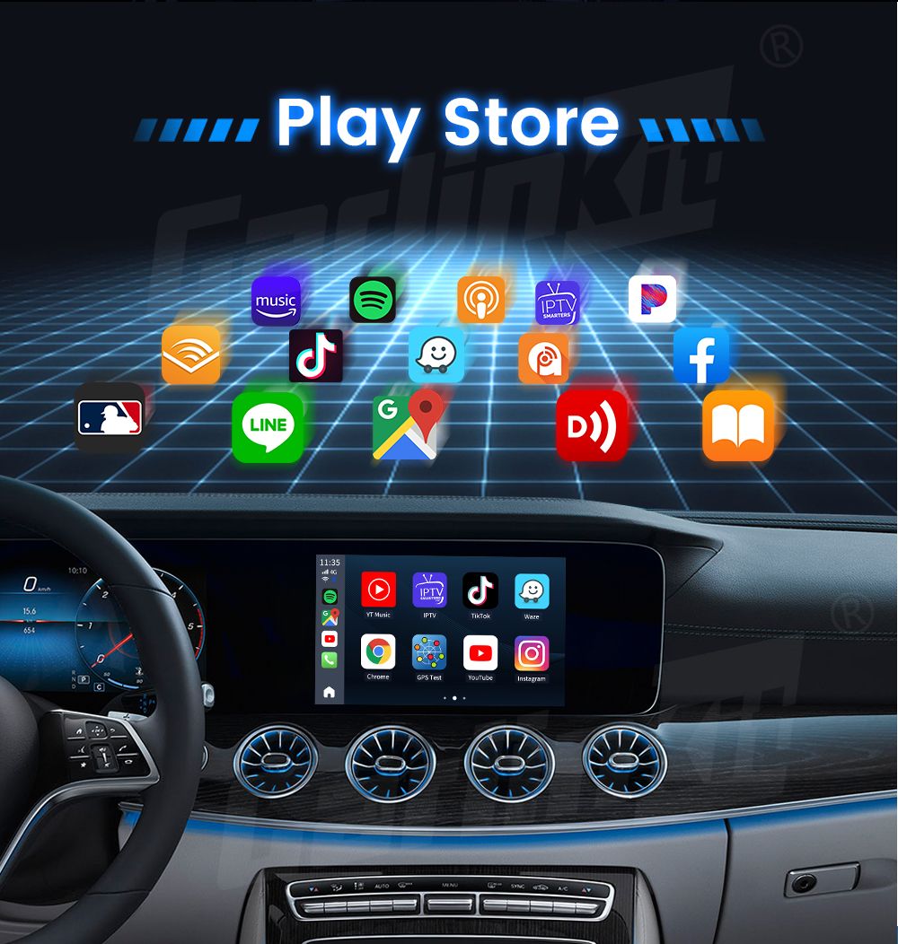 CarlinKit CarPlay Ai Box QCM6125 Android 12 Streaming Box 8G 128G Connettività Wireless Compatibile CarPlay OEM IPTV Netflix Trasforma Infotainment Auto con Intrattenimento Illimitato