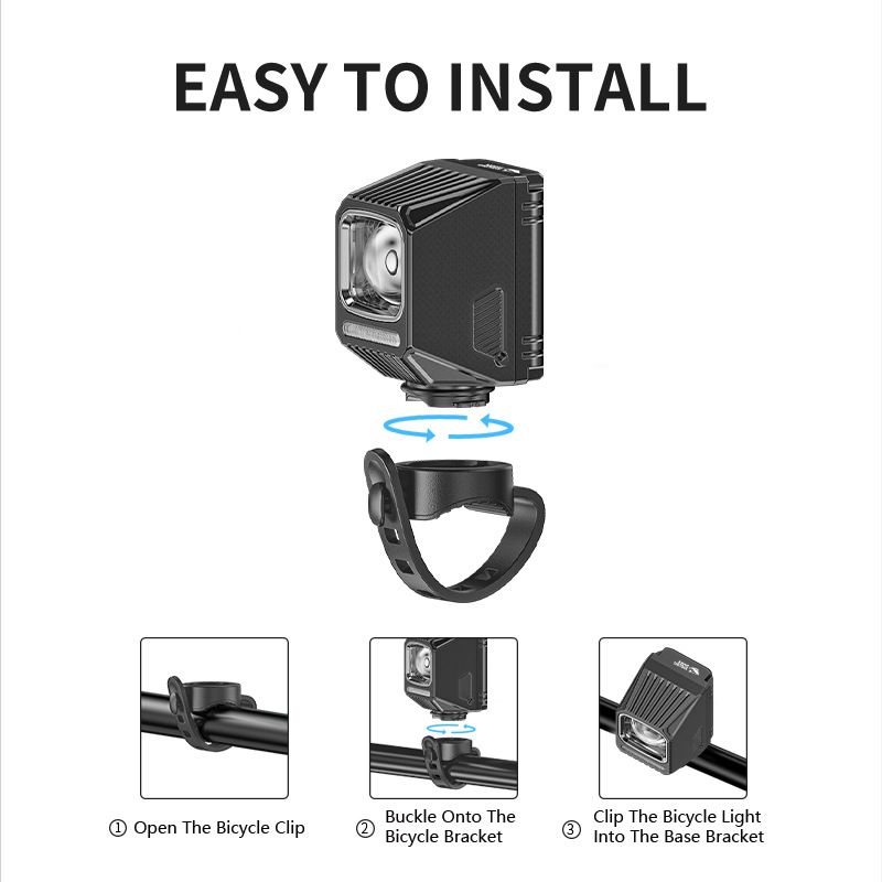 SMILING SHARK EVO1700 Faro per bicicletta LED ricaricabile USB-C impermeabile multimodale