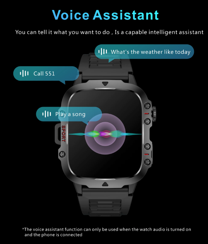 Smartwatch QX11 Uomo IP68 5ATM Chiamata BT Outdoor Sport Fitness Tracker Monitor Salute 1.96" Orologio Intelligente