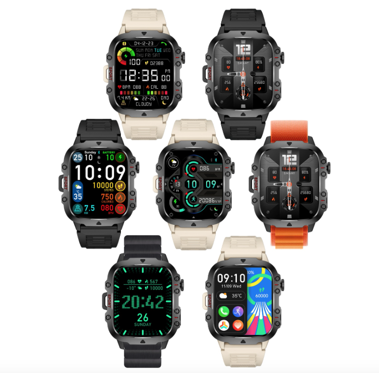 Smartwatch QX11 Uomo IP68 5ATM Chiamata BT Outdoor Sport Fitness Tracker Monitor Salute 1.96" Orologio Intelligente