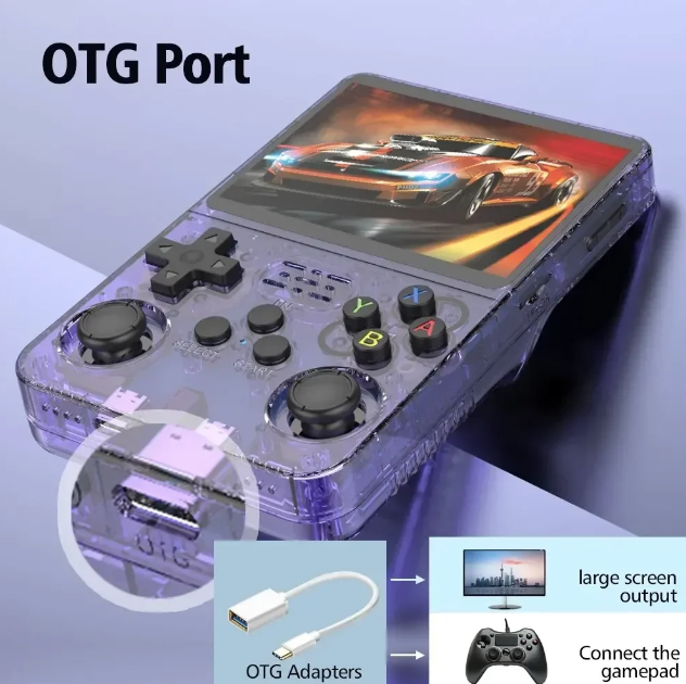 R36S Console di gioco portatile retrò con schermo da 3,5 pollici, 10000 giochi classici, sistema Linux, gaming portatile