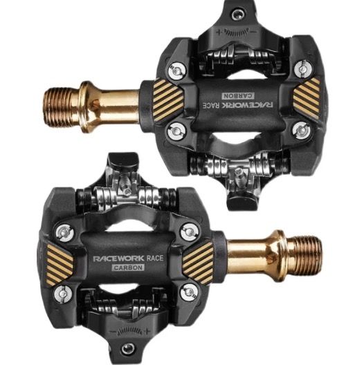 Pedale RACEWORK MTB Autobloccante SPD Durevole Leggero in Carbonio Cromo Acciaio per Mountain Bike Trail Riding