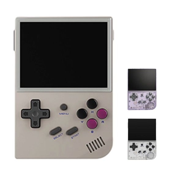 ANBERNIC RG35XX Console di gioco portatile retrò con schermo IPS vivace e supporto PSP per un gameplay nostalgico in grigio