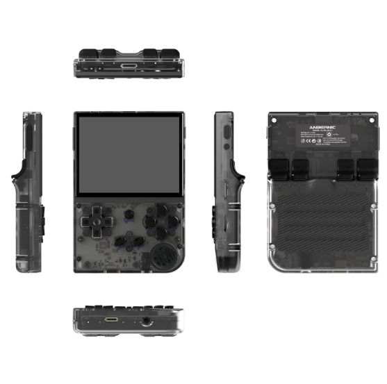 ANBERNIC RG35XX Console di gioco portatile retrò con schermo IPS vivace e supporto PSP per un gameplay nostalgico in grigio