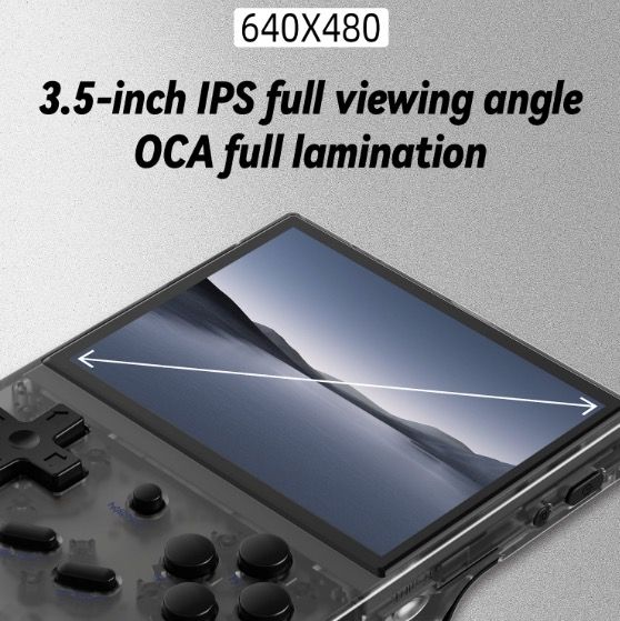 ANBERNIC RG35XX Console di gioco portatile retrò con schermo IPS vivace e supporto PSP per un gameplay nostalgico in grigio