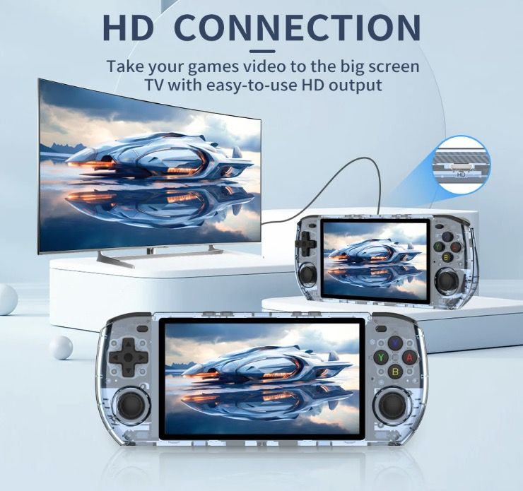 POWKIDDY RGB10 MAX3 Console per Videogiochi Portatile Retro 5 Pollici Schermo IPS Alte Prestazioni Sistema Linux RK3566