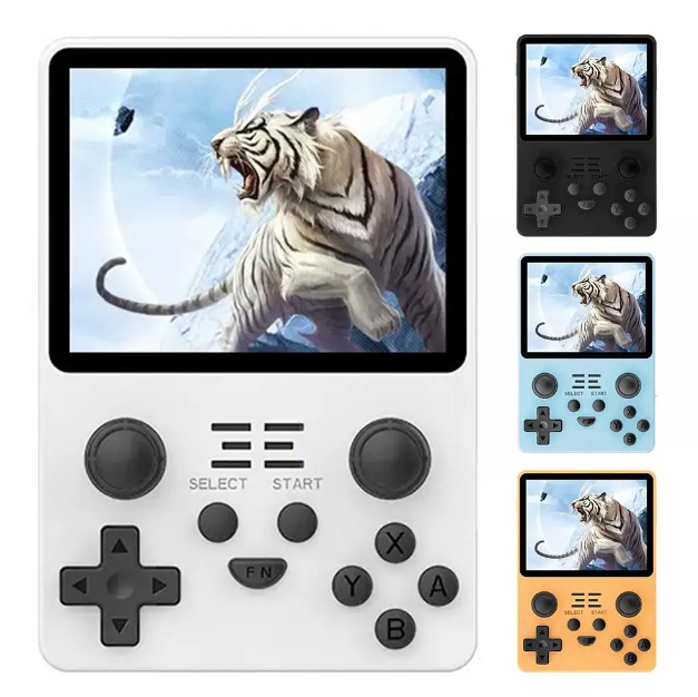 POWKIDDY RGB20S Console portatile per giochi retro con RK3326, schermo da 3,5 pollici ed emulatori di giochi N64 e PS1