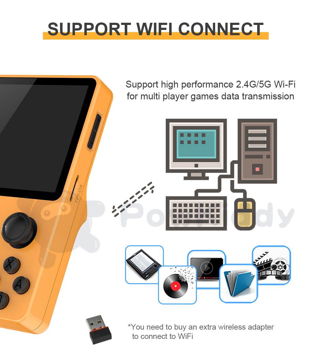 POWKIDDY RGB20S Console portatile con display HD da 3,5 pollici, dispositivo di gioco retrò per bambini e regali per appassionati di retrò
