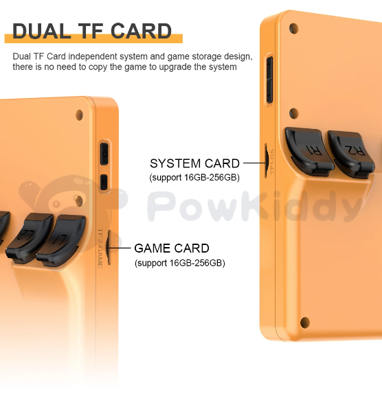 POWKIDDY RGB20S Console portatile per giochi retro con RK3326, schermo da 3,5 pollici ed emulatori di giochi N64 e PS1