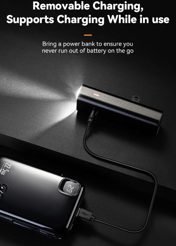 ROCKBROS RHL-1000LUMEN Luce anteriore per bici con 1000 lumen alta luminosità antipioggia ricaricabile Type-C ideale per ciclismo notturno e ciclisti di montagna robusta e versatile