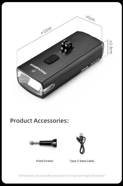 ROCKBROS RHL3000 luce bici anteriore 3000 lumen alta luminosità 10000mAh impermeabile MTB ciclismo su strada torcia elettrica ciclismo notturno accessori ciclismo regolazioni