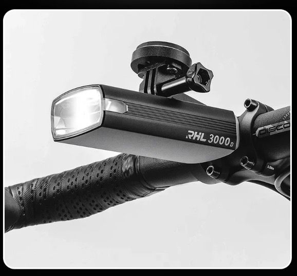 ROCKBROS RHL3000 luce bici anteriore 3000 lumen alta luminosità 10000mAh impermeabile MTB ciclismo su strada torcia elettrica ciclismo notturno accessori ciclismo regolazioni