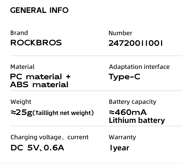 ROCKBROS Smart Luce Posteriore Bici con Sensore Freno | IP64 Impermeabile | Type-C | Sicurezza Ciclismo