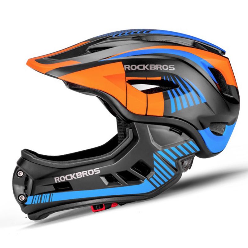 ROCKBROS casco da ciclismo per bambini design rimovibile struttura integrale modellata ventilazione traspirante attrezzatura protettiva per giovani ciclisti sport d'avventura