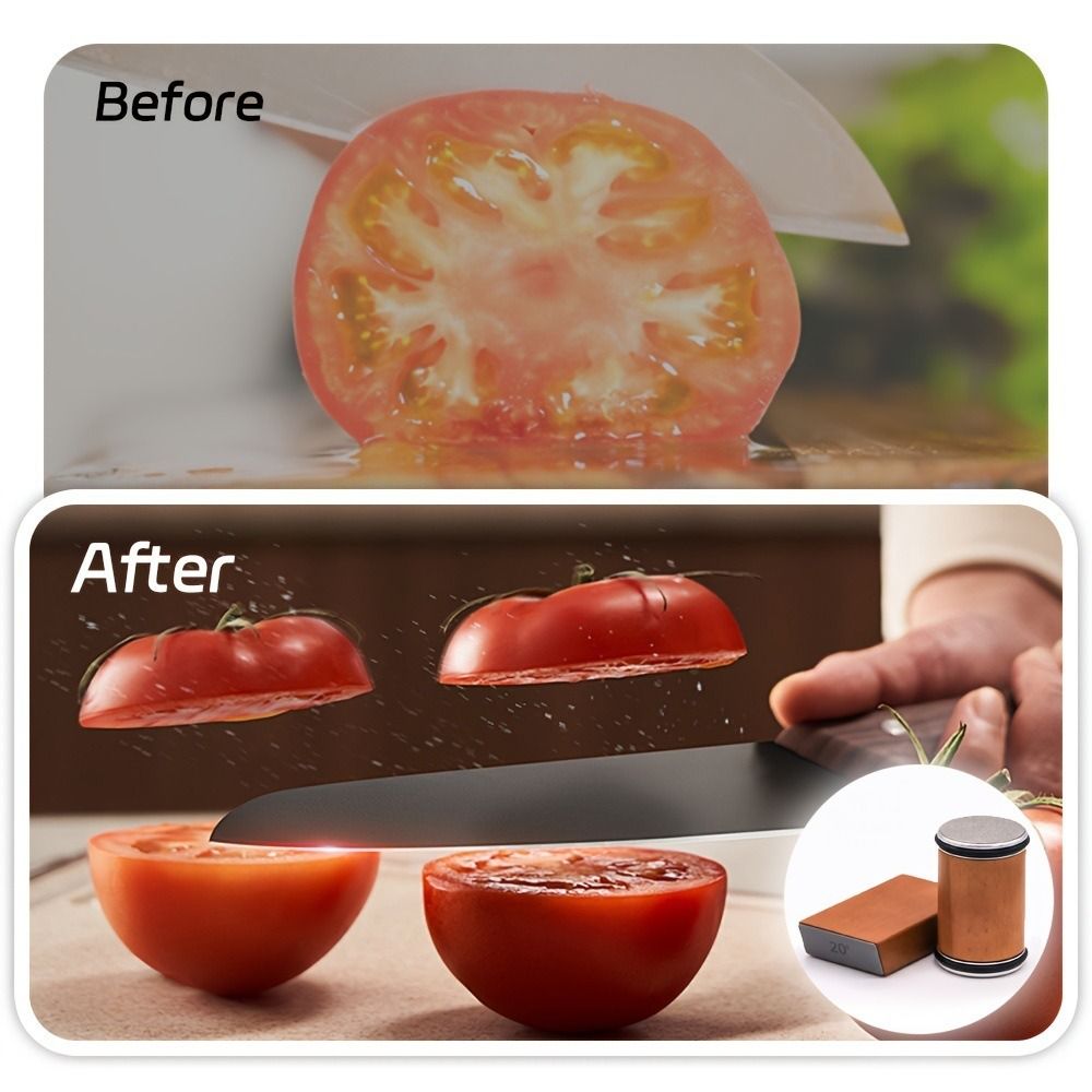 AIERLIAN Affilacoltelli Rotante con Diamante-Ceramica, 15/20^ - Affilatura Precisa & Duratura