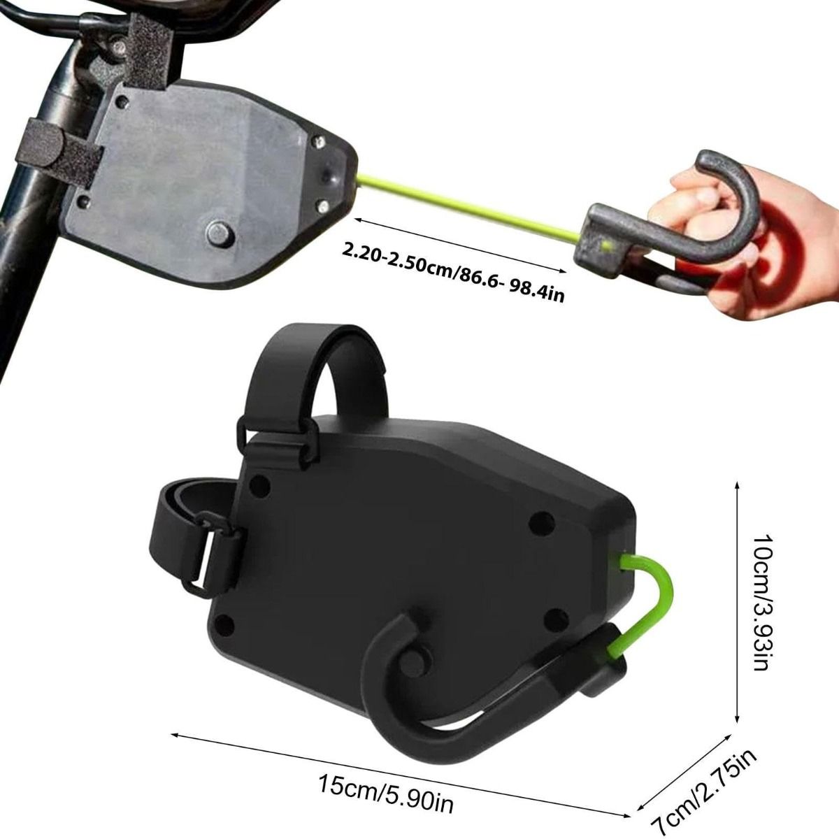 Fune di traino per bicicletta flessibile e retrattile, trattore da bicicletta per bambini, mountain bike, avventure in famiglia, facile installazione.