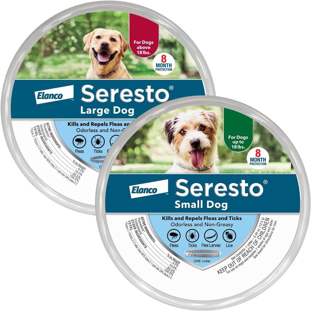 Collare Seresto Cani Taglia Grande | Protezione 8 Mesi Antiparassitario | Veterinario Raccomandato
