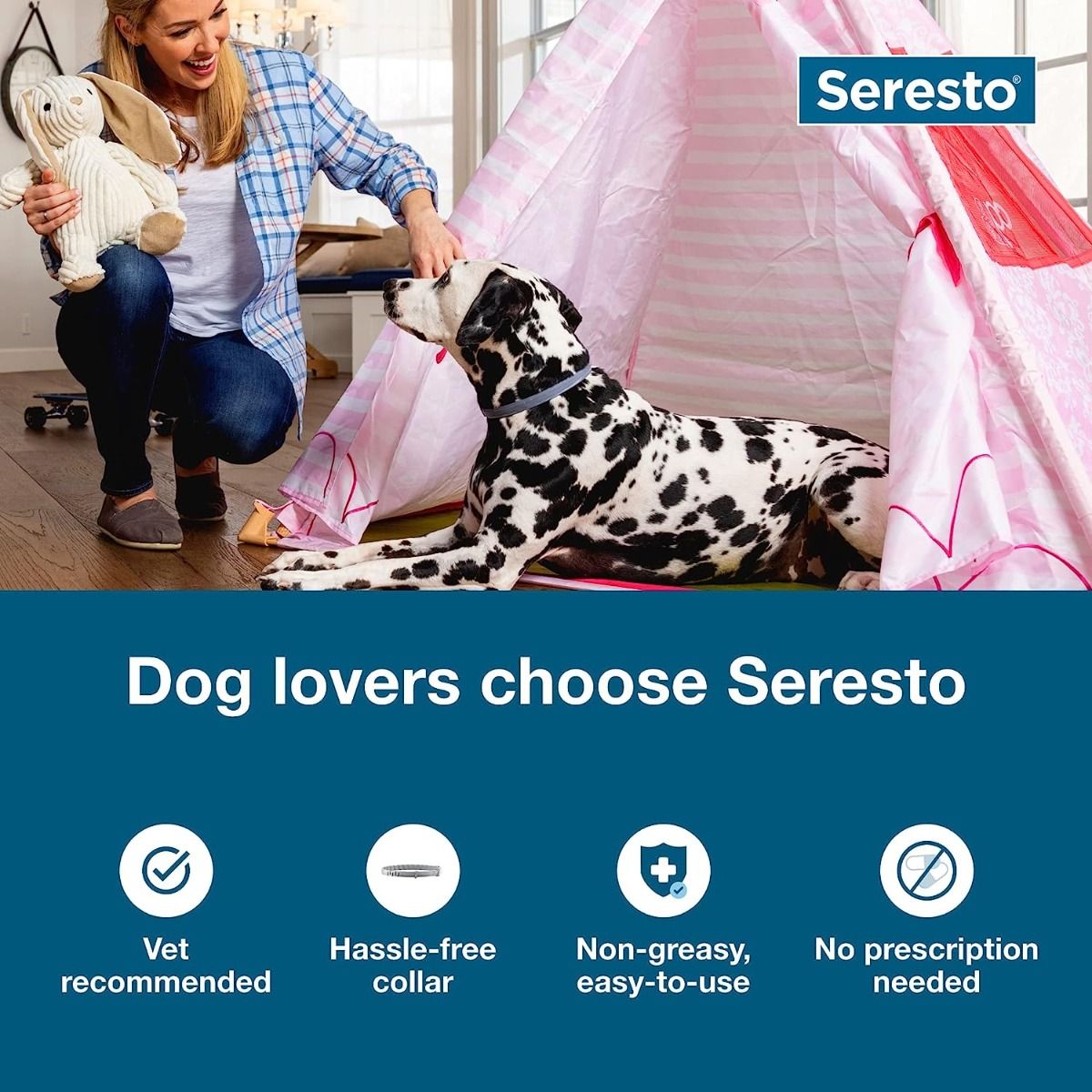 Collare Seresto Cani Taglia Grande | Protezione 8 Mesi Antiparassitario | Veterinario Raccomandato