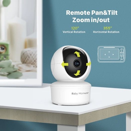 5 Pollici Baby Monitor SM650 Video HD 720P Batteria a Lunga Durata Audio Bidirezionale Sorveglianza Portatile per Neonati