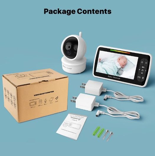 5 Pollici Baby Monitor SM650 Video HD 720P Batteria a Lunga Durata Audio Bidirezionale Sorveglianza Portatile per Neonati