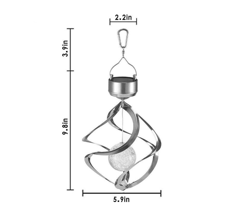 Luci Solari Decorazioni da Giardino LED Cambio Colore Campanelli Eolici Impermeabili Atmosfera Tranquilla Design Durevole per Feste in Giardino
