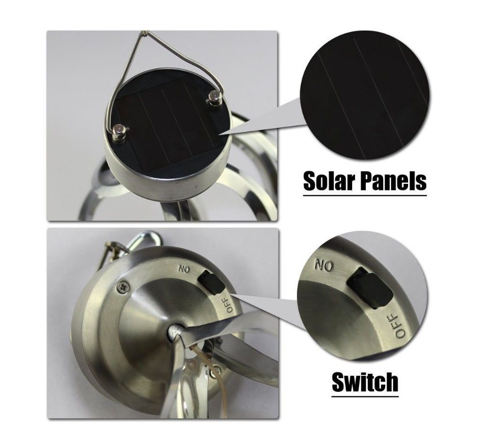 Luci Solari Decorazioni da Giardino LED Cambio Colore Campanelli Eolici Impermeabili Atmosfera Tranquilla Design Durevole per Feste in Giardino