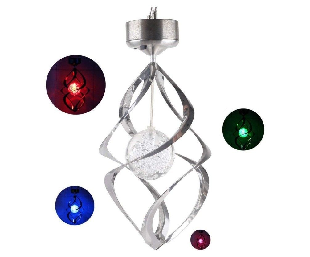 Luci Solari Decorazioni da Giardino LED Cambio Colore Campanelli Eolici Impermeabili Atmosfera Tranquilla Design Durevole per Feste in Giardino