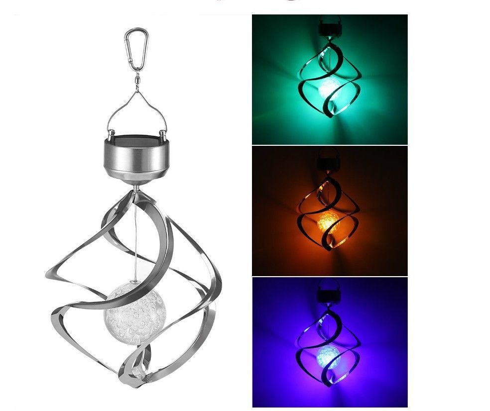 Luci Solari Decorazioni da Giardino LED Cambio Colore Campanelli Eolici Impermeabili Atmosfera Tranquilla Design Durevole per Feste in Giardino