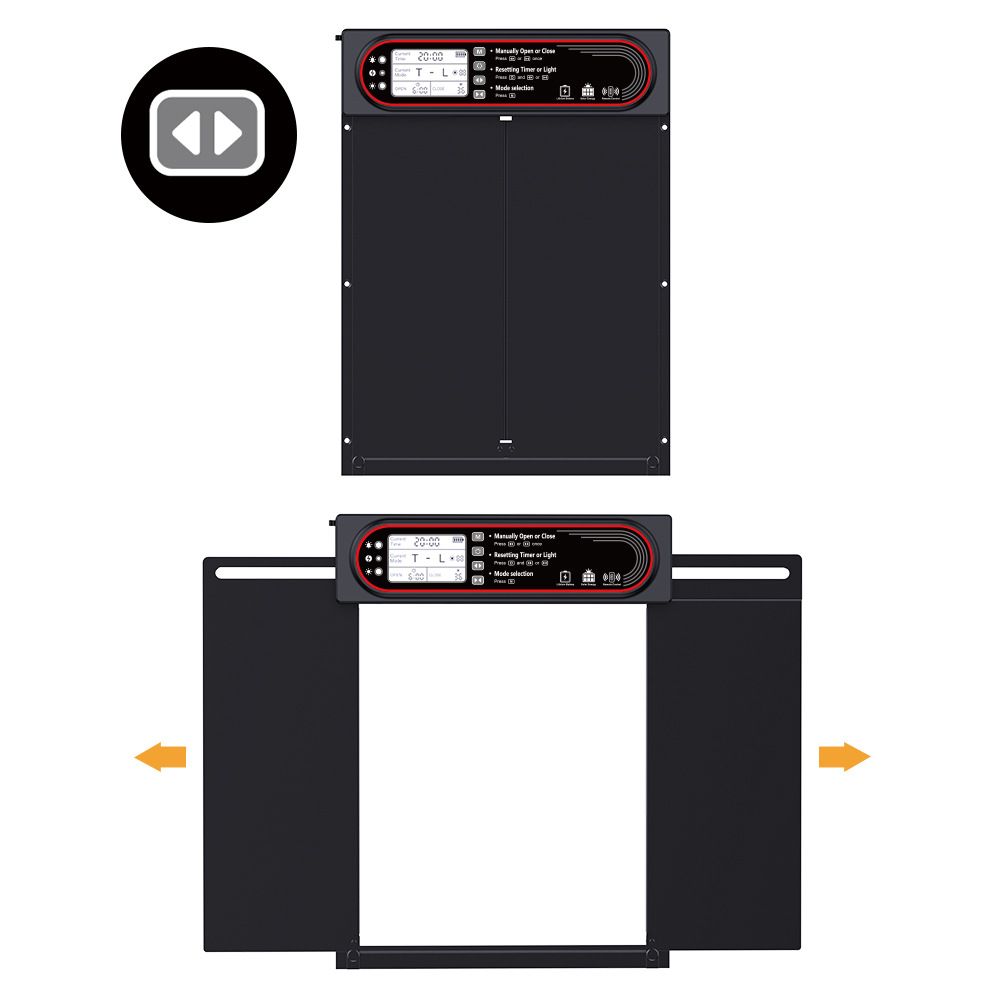 Porta automatica solare per pollaio con timer e sensore di luce, ricarica USB per una gestione ecologica del pollame