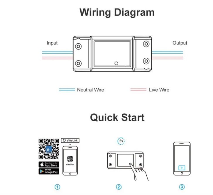 Modulo interruttore WiFi SONOFF Basic R2 con controllo vocale per illuminazione domestica intelligente, compatibile con Alexa e Google
