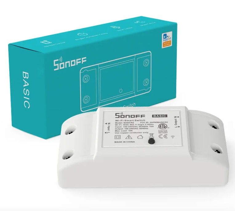 Modulo interruttore WiFi SONOFF Basic R2 con controllo vocale per illuminazione domestica intelligente, compatibile con Alexa e Google