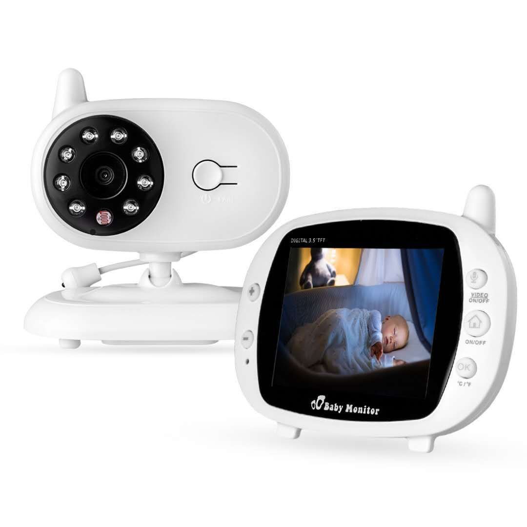 SP850 Monitor video per bambini wireless con schermo LCD da 3.5 pollici, visione notturna, audio bidirezionale, connessione sicura per la sicurezza del bambino