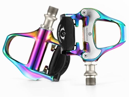 Pedali Autobloccanti ROCKBROS SPD-SL Ultraleggeri Bici da Strada Lega di Alluminio Ciclismo Leggero Stabilità Migliorata Efficienza per Lunghe Distanze Assale in Acciaio Cromoly