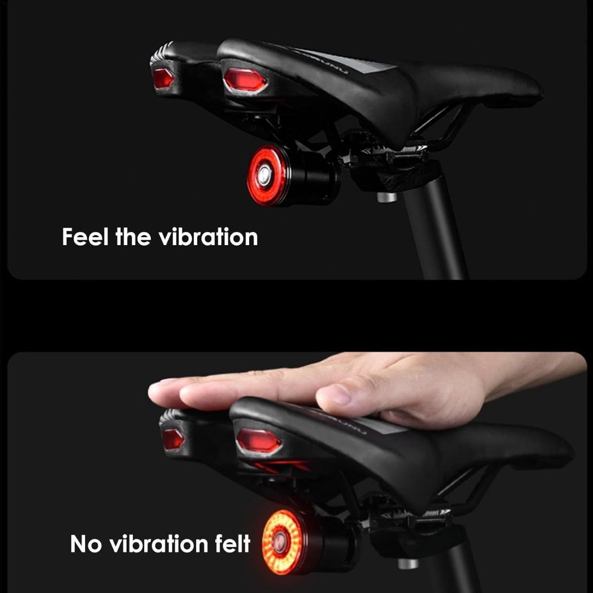 Luce Posteriore Bici Smart LED con Sensore Freno, Impermeabile Ricaricabile USB per Sicurezza Ciclismo.