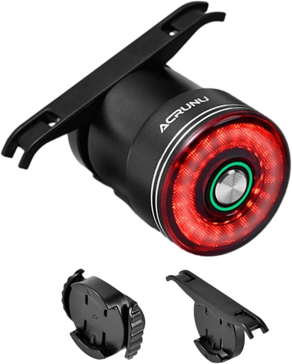 Luce Posteriore Bici Smart LED con Sensore Freno, Impermeabile Ricaricabile USB per Sicurezza Ciclismo.