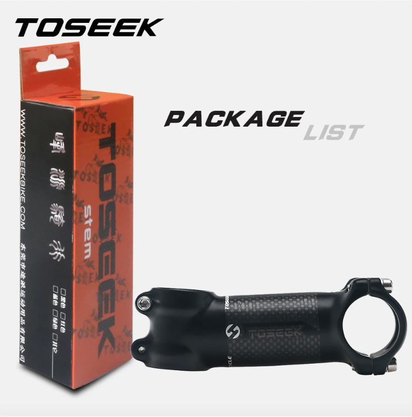 TOSEEK Attacco Manubrio MTB 28.6mm Angolo Regolabile Leggero in Alluminio e Carbonio per Appassionati di Ciclismo