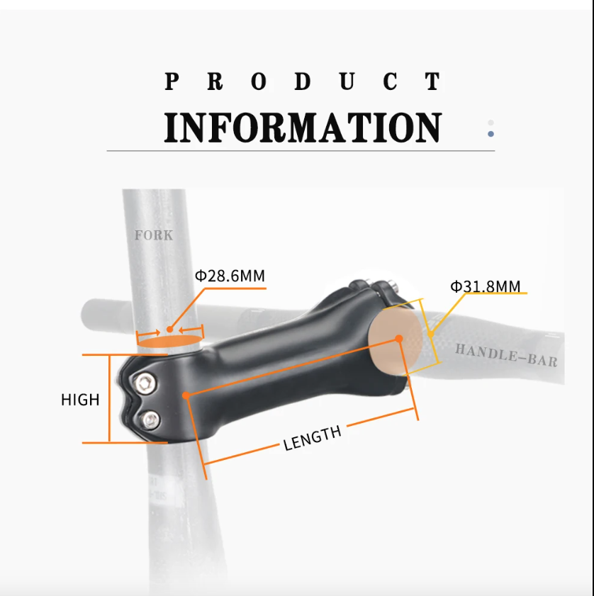 TOSEEK Attacco Manubrio MTB 28.6mm Angolo Regolabile Leggero in Alluminio e Carbonio per Appassionati di Ciclismo