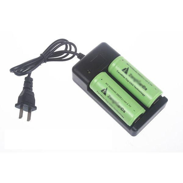 UltraFire Doppio 18650 26650 Caricabatterie Ricaricabile per Viaggi Sicuro AC 100-240V Compatibilità Universale