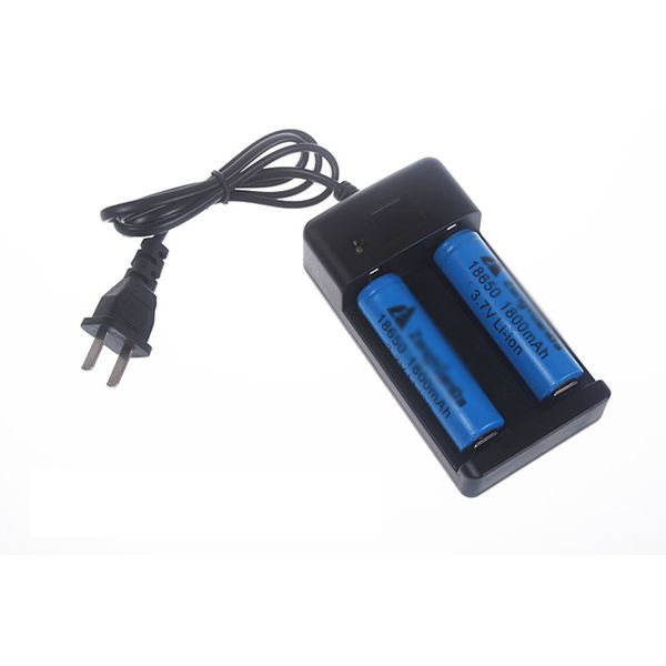 UltraFire Doppio 18650 26650 Caricabatterie Ricaricabile per Viaggi Sicuro AC 100-240V Compatibilità Universale